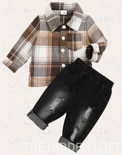 Boy’s Flannel Jean Outfit