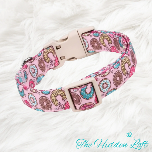 Pink Donut Dog Collar