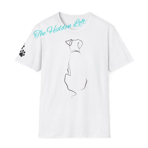 Minimalist Dog Outline T-shirt