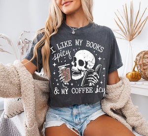 Books Spicy Coffee Icy T-shirt