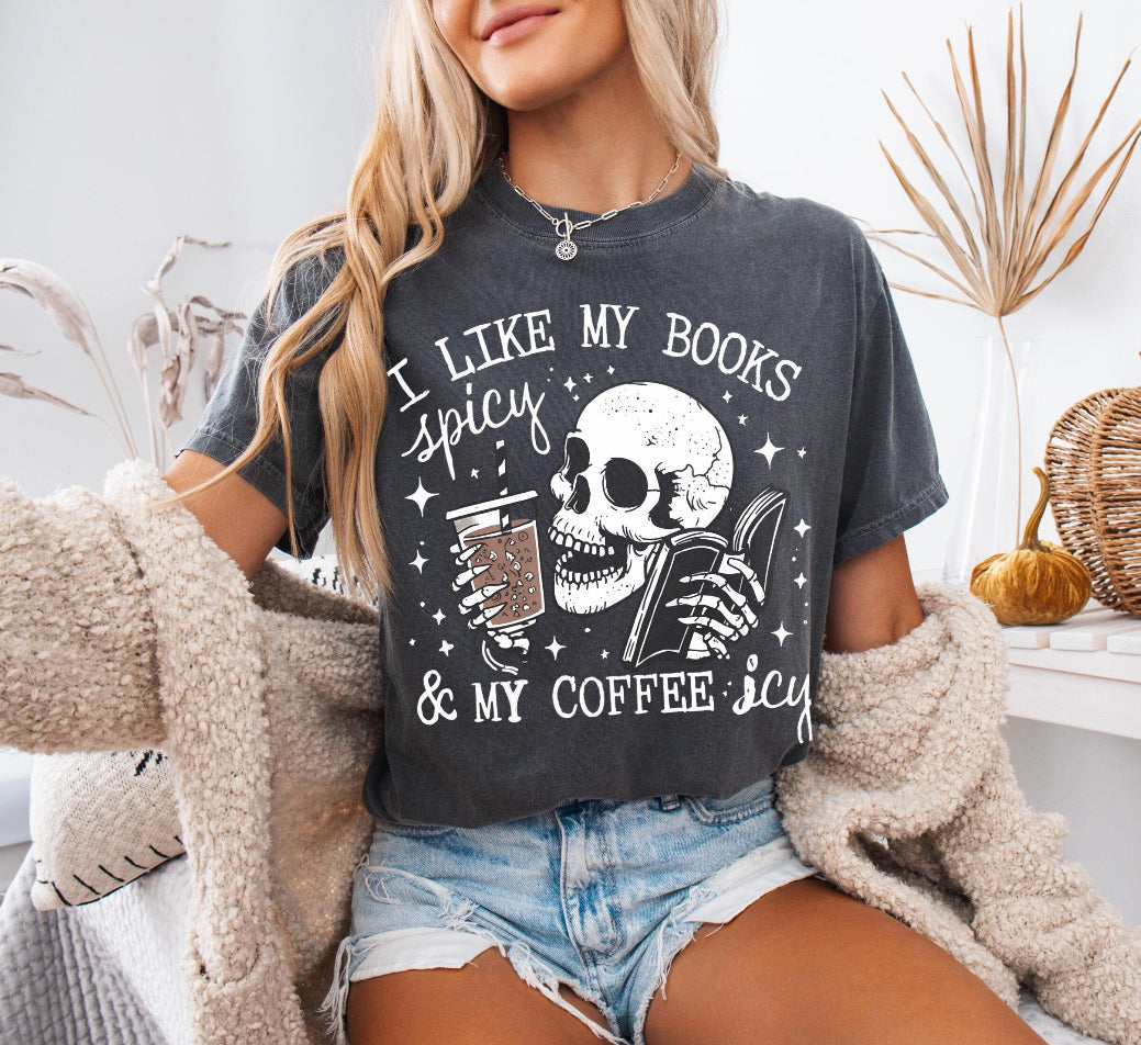 Books Spicy Coffee Icy T-shirt