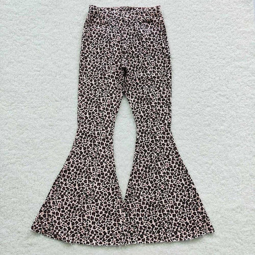 Women’s Leopard Print Denim Bell Bottoms