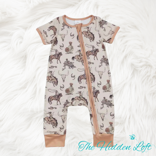 Western Cowboy Baby Romper