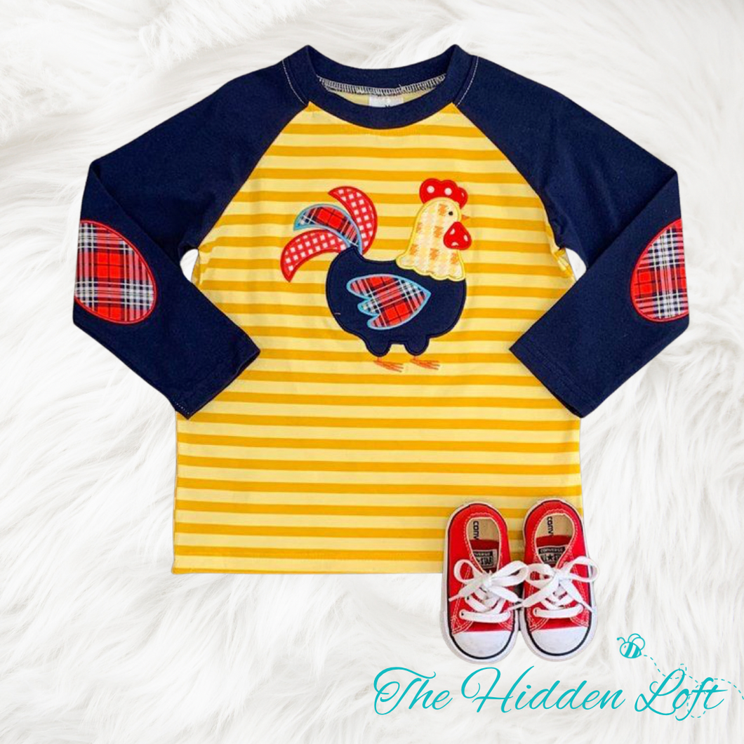 Boy’s Embroidered Rooster Shirt