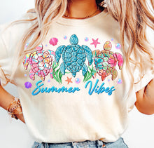 Load image into Gallery viewer, Turtle Summer Vibes T-shirt