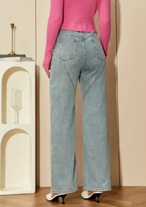 Rhinestone Trim Jeans