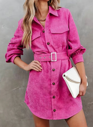 Women’s Pink Button Dress