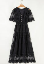 Load image into Gallery viewer, Black Dotty Lace Dress