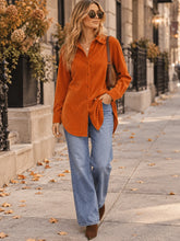 Load image into Gallery viewer, Orange Corduroy Button Down