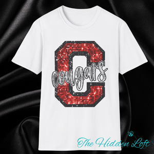 Cougars C Faux Glitter T-Shirt