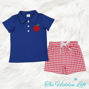 Boy’s Apple Polo Back to School Outfit
