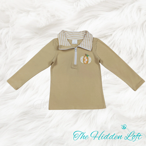 Boy’s Pumpkin Quarter Zip