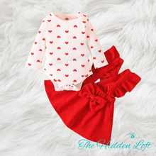 Load image into Gallery viewer, Baby Valentine Skirt Set