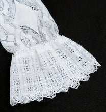 Load image into Gallery viewer, White Lace Sheer Blouse