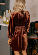 Load image into Gallery viewer, Velvet Rust Dress