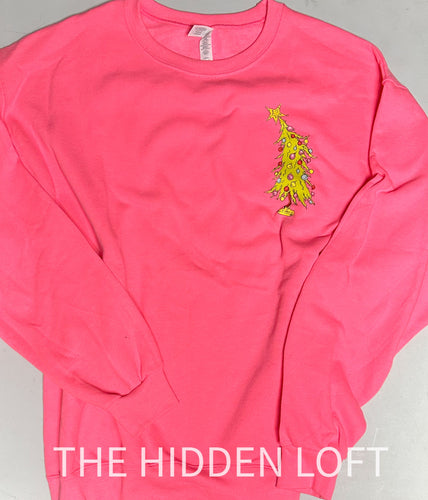 Pink Whoville Tree Sweatshirt