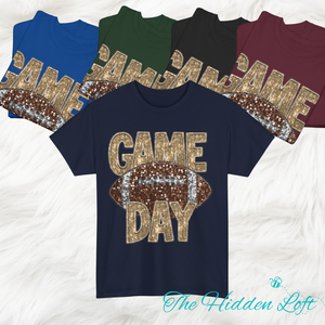 Faux Glitter Game Day T-Shirt