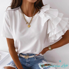 Load image into Gallery viewer, Ruffled Sleeve T-shirt