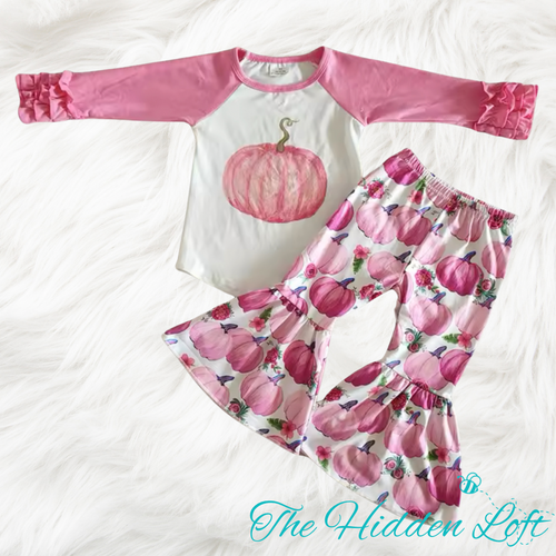 Pink Pumpkins Bell Bottom Outfit