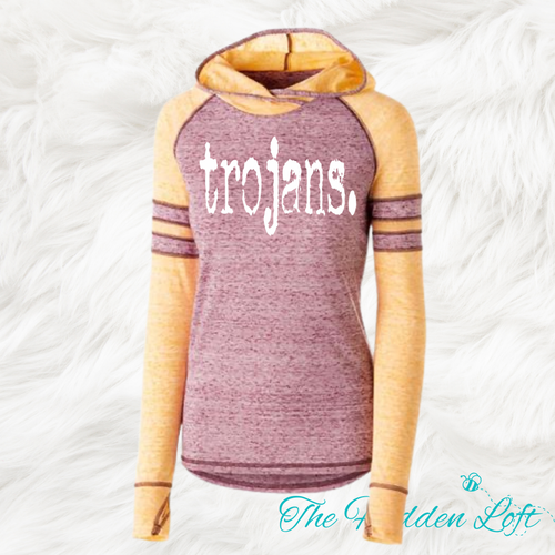 Girl’s Trojans Hooded Long Sleeve T-shirt