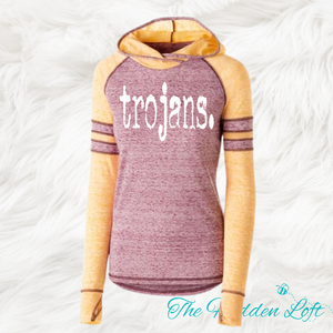 Girl’s Trojans Hooded Long Sleeve T-shirt