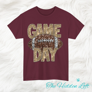 Faux Glitter Game Day T-Shirt