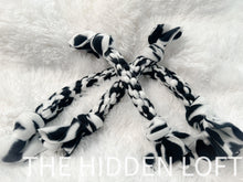 Load image into Gallery viewer, Cow Print Fleece Rope Dog Toys