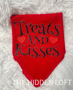 Treats and Kisses Dog Bandana