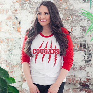 Cougars Claw Mark Raglan