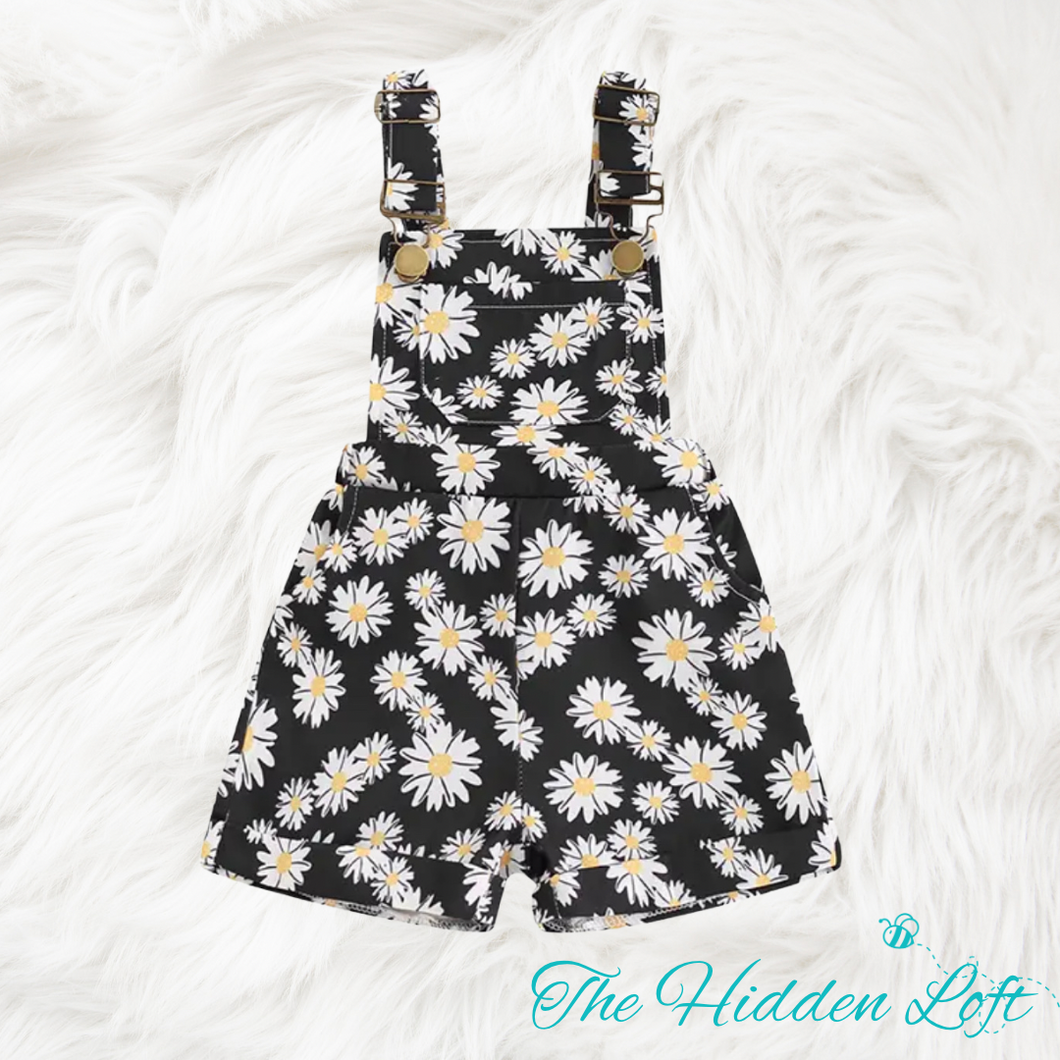 Black Daisy Overalls