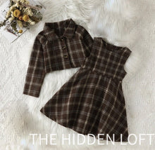 Load image into Gallery viewer, Brown Flannel Dress Set