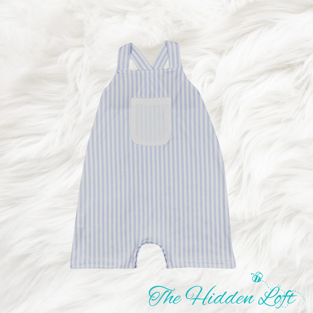 Blue Stripe Baby Romper