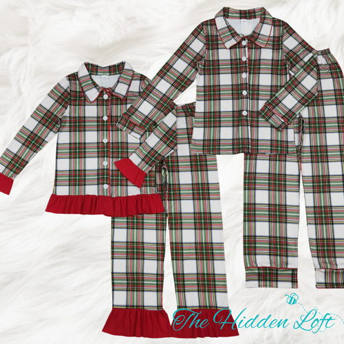 Adult Plaid Christmas Pajamas