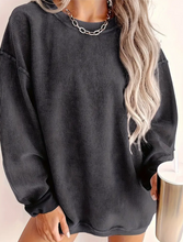 Load image into Gallery viewer, Oversized Grey Textured Long Sleeve Shirt