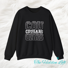 Load image into Gallery viewer, Faux Glitter Cougars Sweatshirt