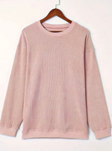Load image into Gallery viewer, Oversized Pink Textured Long Sleeve Shirt