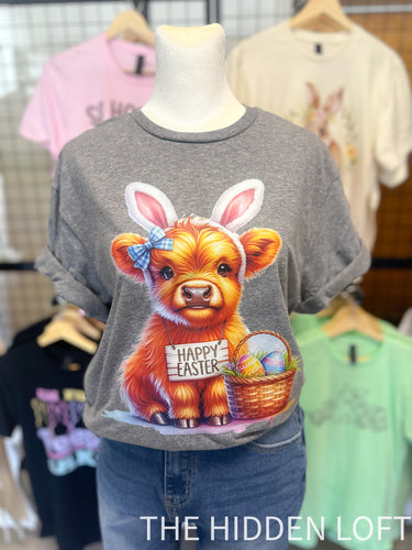 Easter Highland Cow T-Shirt