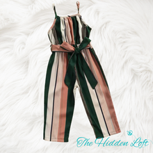 Load image into Gallery viewer, Green Striped Jumpsuit