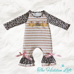 Leopard Pumpkin Baby Romper