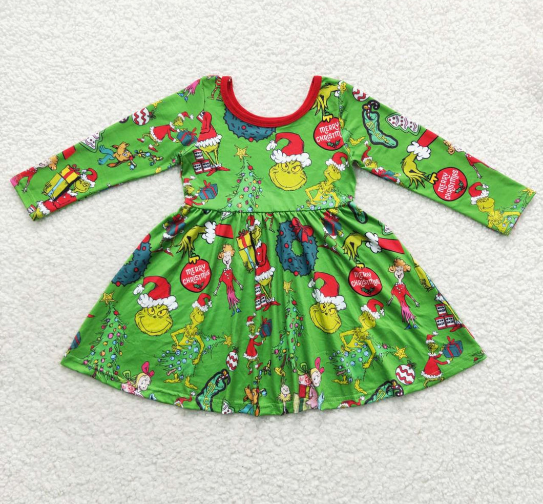 Long Sleeve Grinch Dress