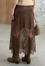 Load image into Gallery viewer, Brown Lace Skirt