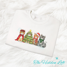 Load image into Gallery viewer, Christmas Cats Sweatshirt