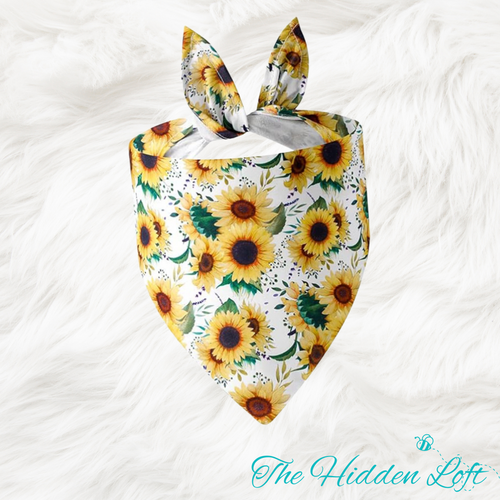 White Sunflower Bandana