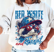 Load image into Gallery viewer, Red White and Feral Sweatshirt