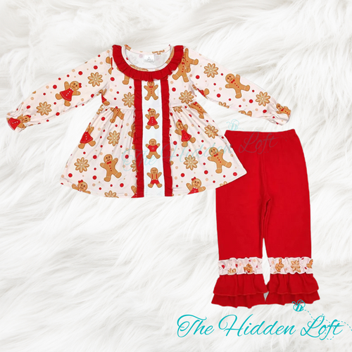Red Gingerbread Pants Outfit