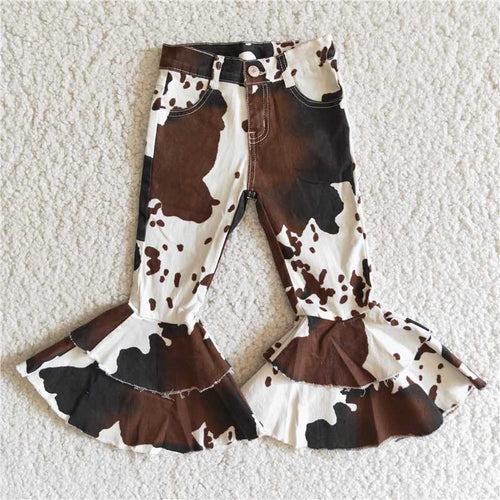 Girl’s Cowhide Denim Bell Bottoms