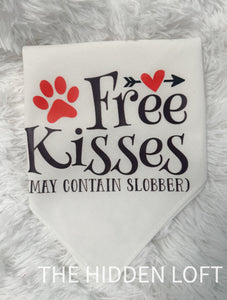 Free Kisses Dog Bandana