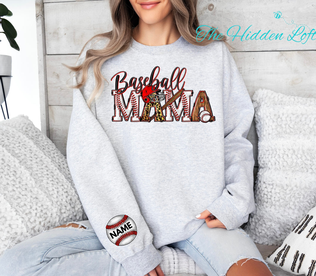 Personalized Baseball Mama Sweatshirt