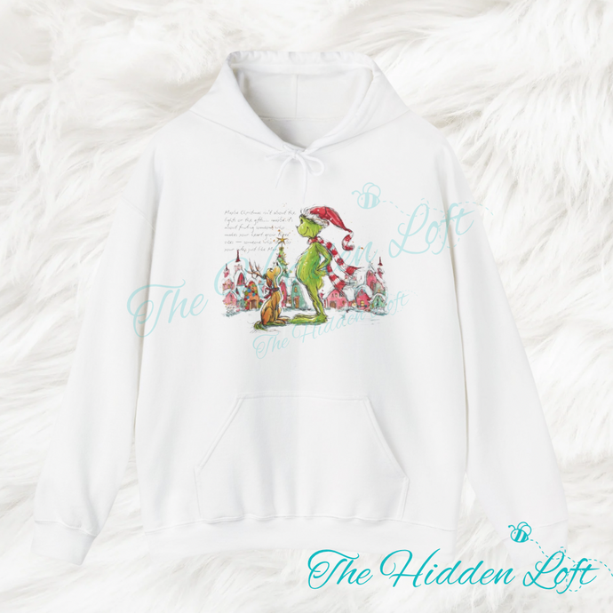Grinch Quote Hooded Sweatshirt