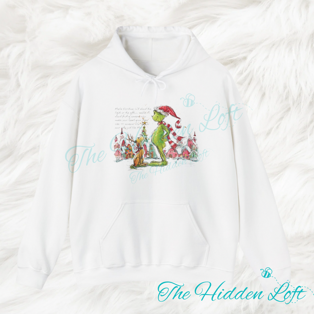 Grinch Quote Hooded Sweatshirt